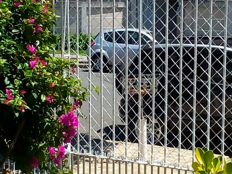 Rede de proteção para portão 