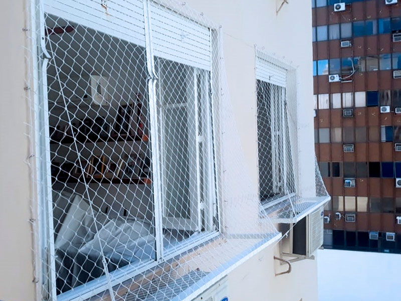 Telas de janela de segurança e antiqueda